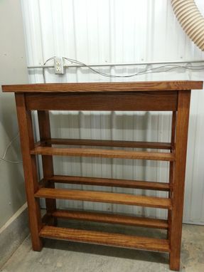 Custom Made Entrance Way Bench With Shoe Storage Shelves.