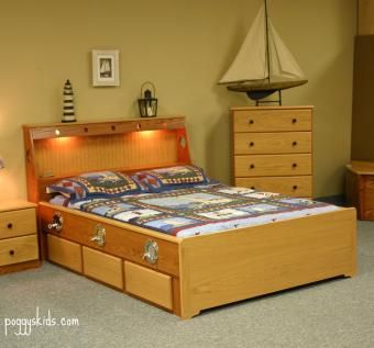 Custom Made Oak Boat Bed