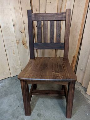 Custom Made Walnut Wood Dining Chair