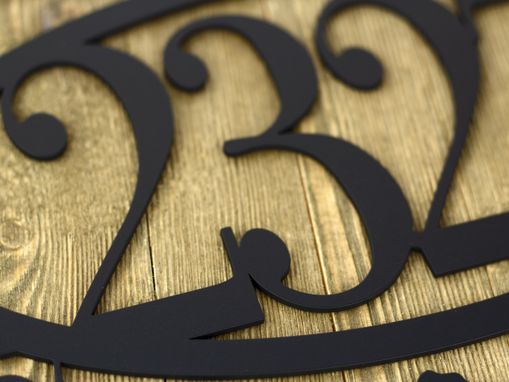 Custom Made Metal House Number Sign, Vines