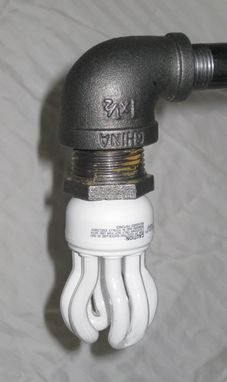Custom Made Industrial Black Iron Pipe Lamp Sp-1b Steampunk
