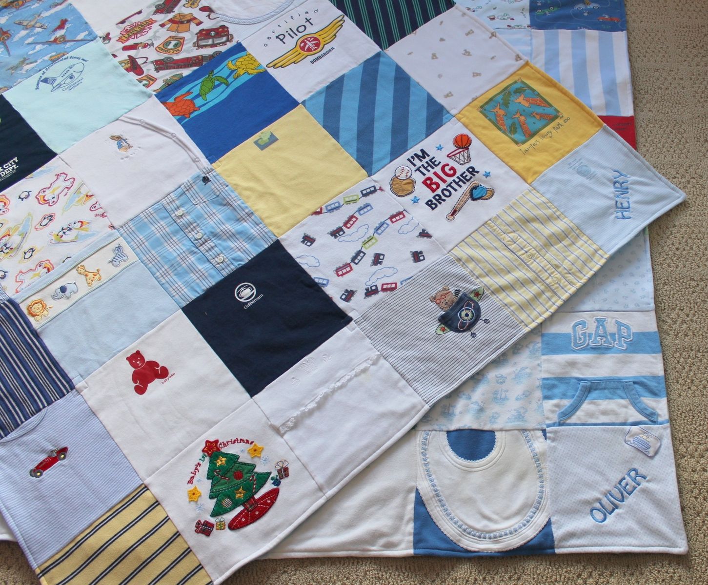 Custom Baby Clothes Memory Quilt by Maiden Jane