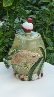 Custom Made Keepsake Portion Urn For A Fisherman