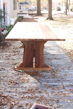 Custom Made Heart Pine Dining Room Table