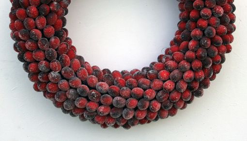 Custom Made Frosted Cranberry Wreath