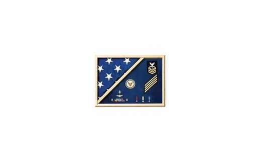 Custom Made Veteran Flag Display Case