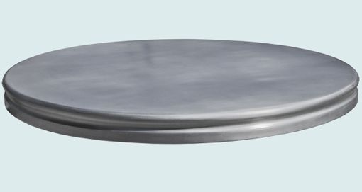 Custom Made Zinc Countertop With Circular Shape & French Edge