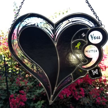 Custom Made Stained Glass Heart