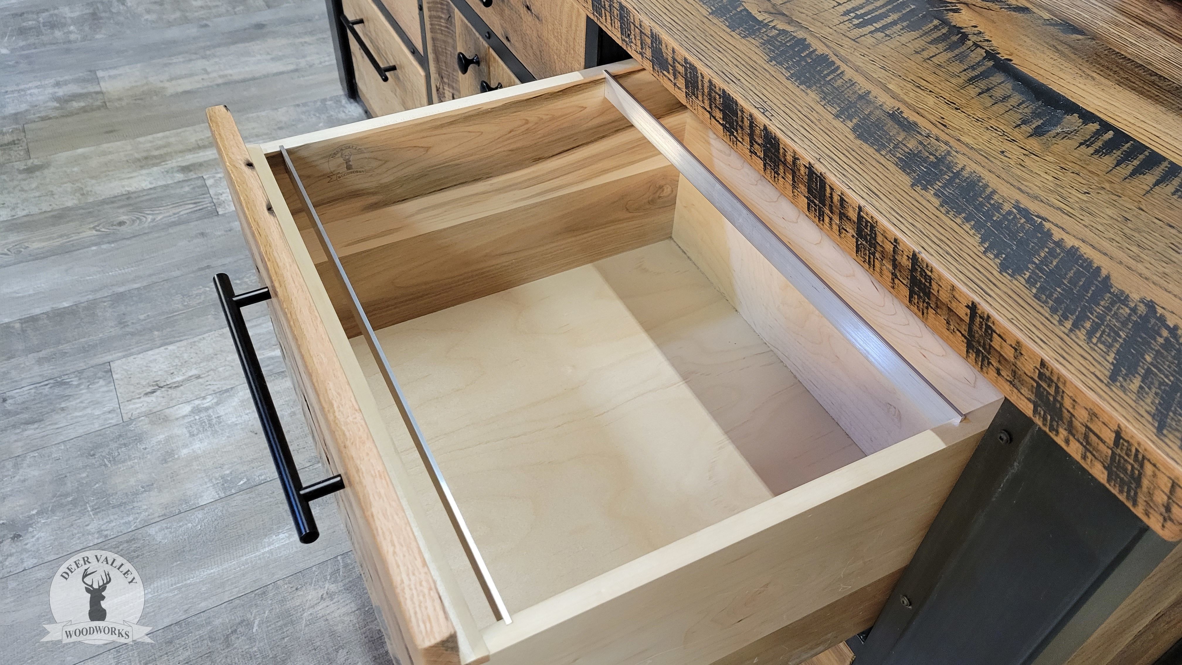 Buy Custom Made Reclaimed Barnwood Office Credenza, Office Printer