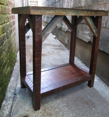 Custom Made The Artisan Table-Handmade Side Table Made From New Orleans Homes
