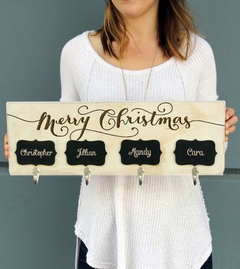 Custom Made Custom Christmas Stocking Hangers-Crchalk-Wwash-Xmas