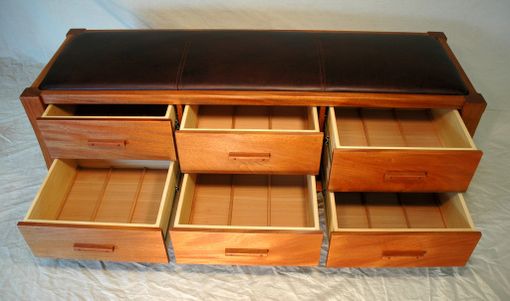 Custom Made Combination Cd Storage Chest And Bench