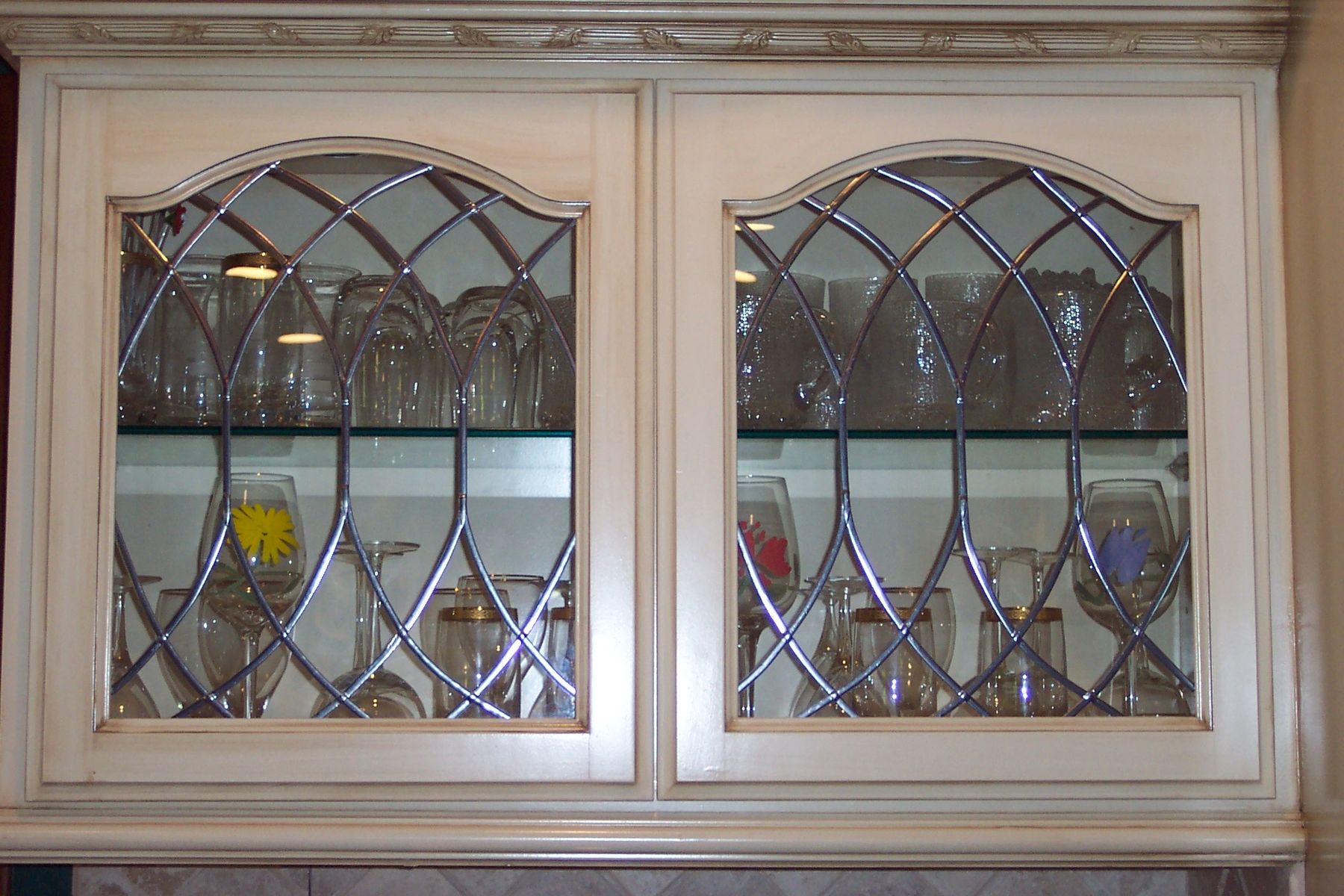 Custom Cabinet Door Art Glass By Sgo Designer Glass Of Los Angeles