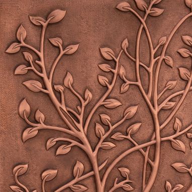 Custom Made Akicon Tree Branches Custom Copper Handmade Wall Decor Copper Kitchen Backsplash Mural