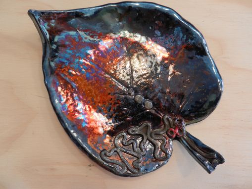 Custom Made Raku Decorative Leaf Platters