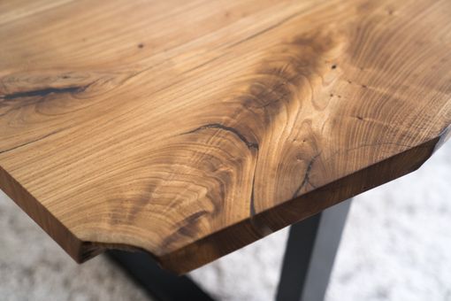 Custom Made "Old Ohio" Elm Wood Slab Dining Table
