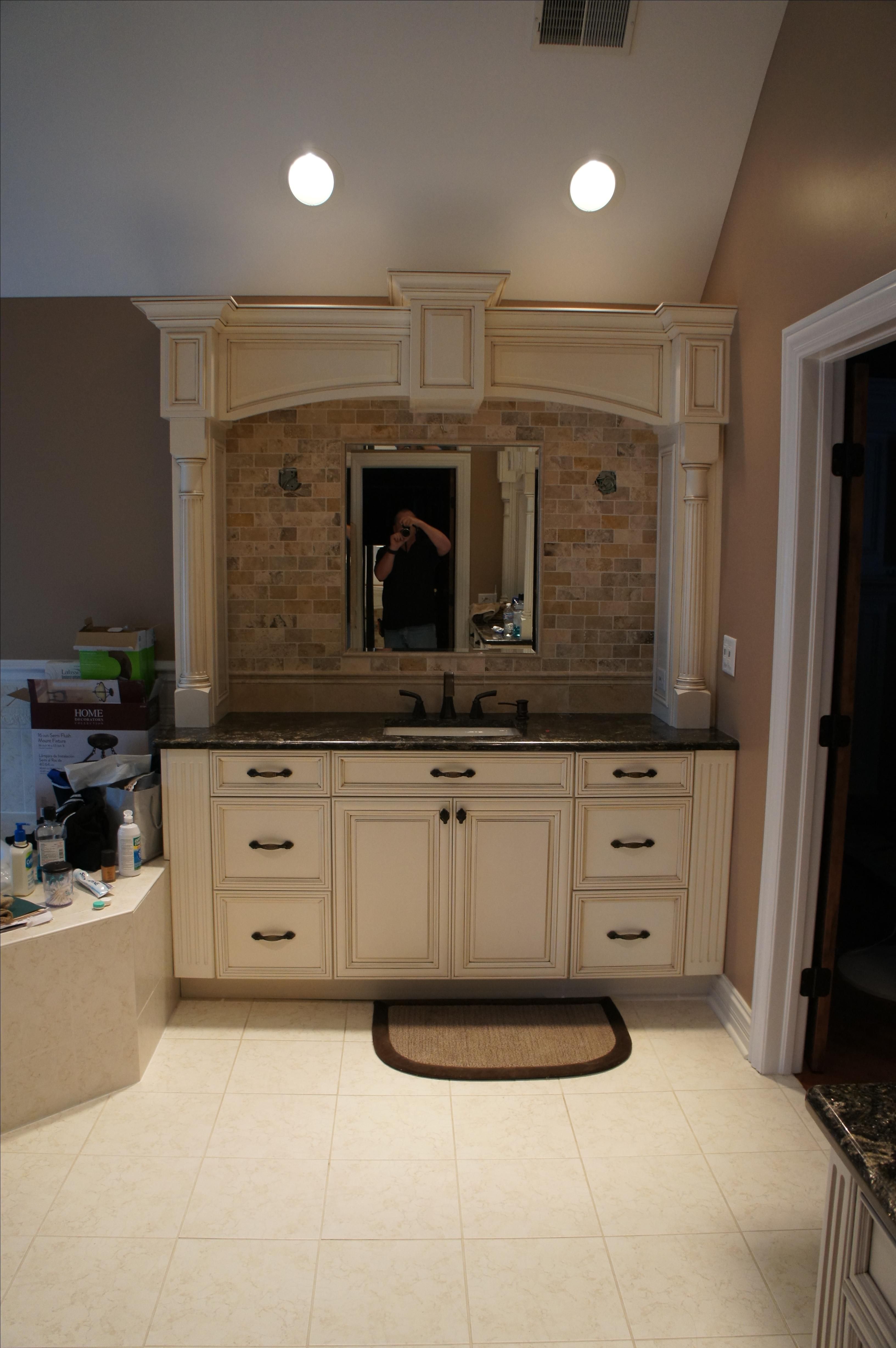 Custom Made Bathroom Vanity And Arch by Peabody Enterprises, Inc