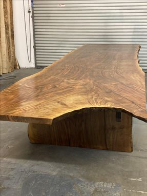 Custom Made Giant Single Slab Bastogne Walnut Table