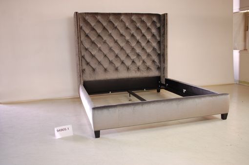 Custom Made Button Tufted Wing Bed