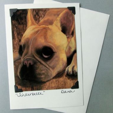 Custom Made French Bulldog Art Card - Dog Postcard Greeting Card Combination