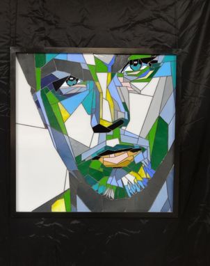 Custom Made Stained Glass Portrait Of Leonardo Dicaprio