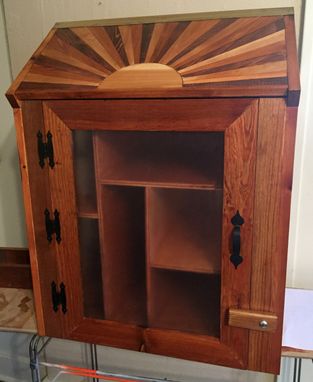 Custom Made Little Free Library House With Intarsia Artwork