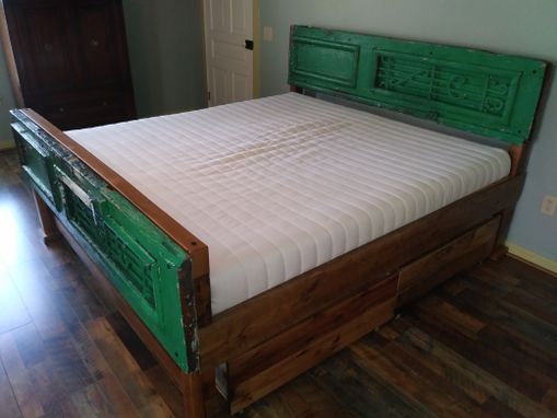 Custom Made Reclaimed Storage Bed
