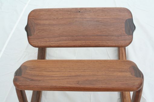 Custom Made Walnut Rocking Footstool - Shipping Included