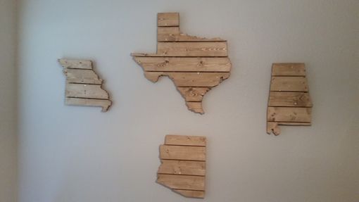 Custom Made Usa Map Wooden Wall Art