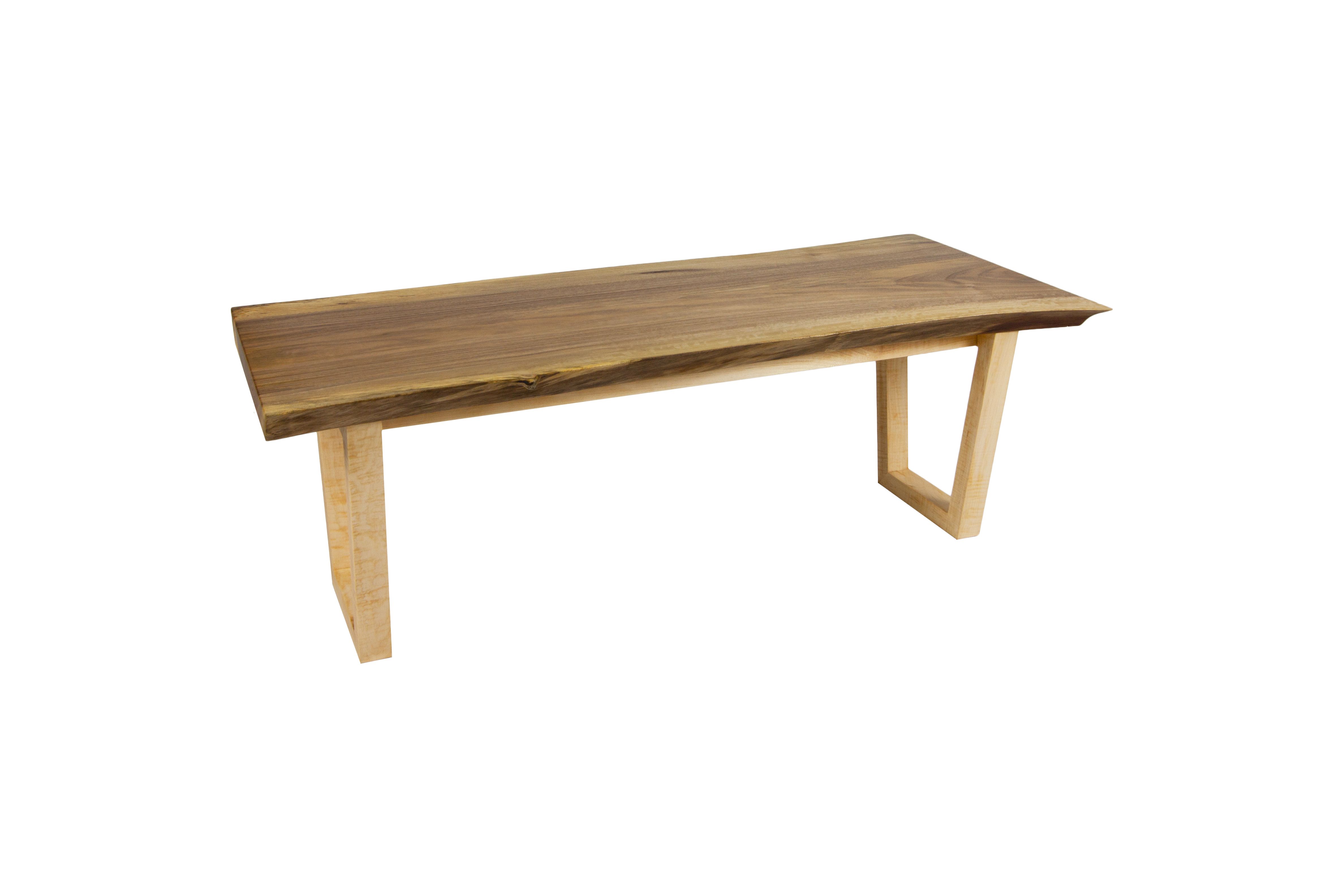 Buy Hand Made English Walnut And Maple Coffee Table, made to order from The Gudde Company