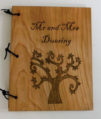 Custom Made Wooden Personalized Wedding Guest Book