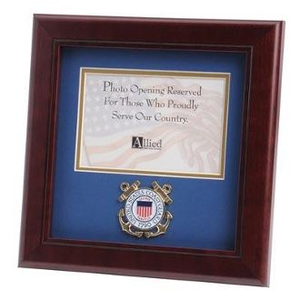 Custom Made U.S. Coast Guard Medallion Landscape Picture Frame