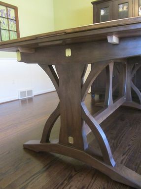 Custom Made Dutch Pullout Extension Table On Trestle Base