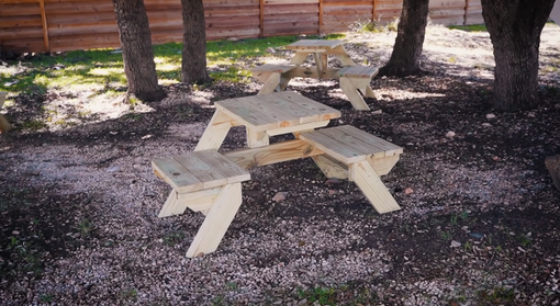 Custom Made Space Saver Picnic Table