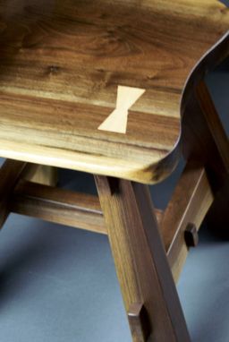 Custom Made Modified Craftsman Inspired Walnut Kitchen Chairs