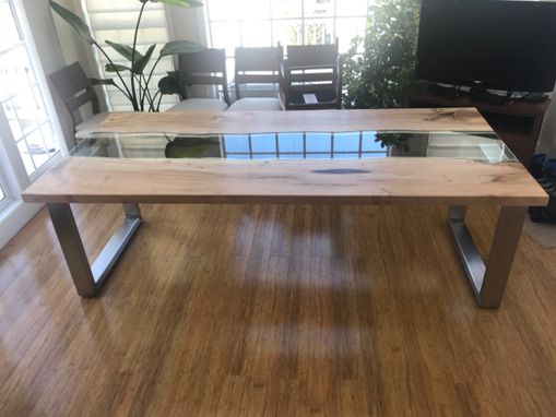 Custom River Glass Dining Table by Villella Custom 