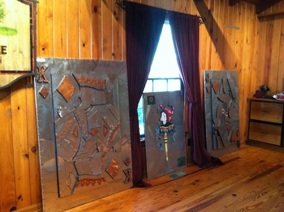 Custom King Of Diamonds Metal Flashing by The Junk Bunk