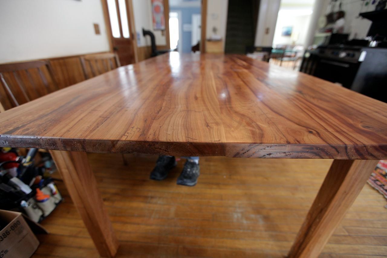 Hand Made Live Edge Cherry Kitchen Table by Wooden Hammer Llc