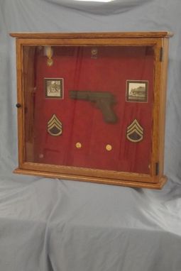 Custom Made Military Gun & Medal Display Case