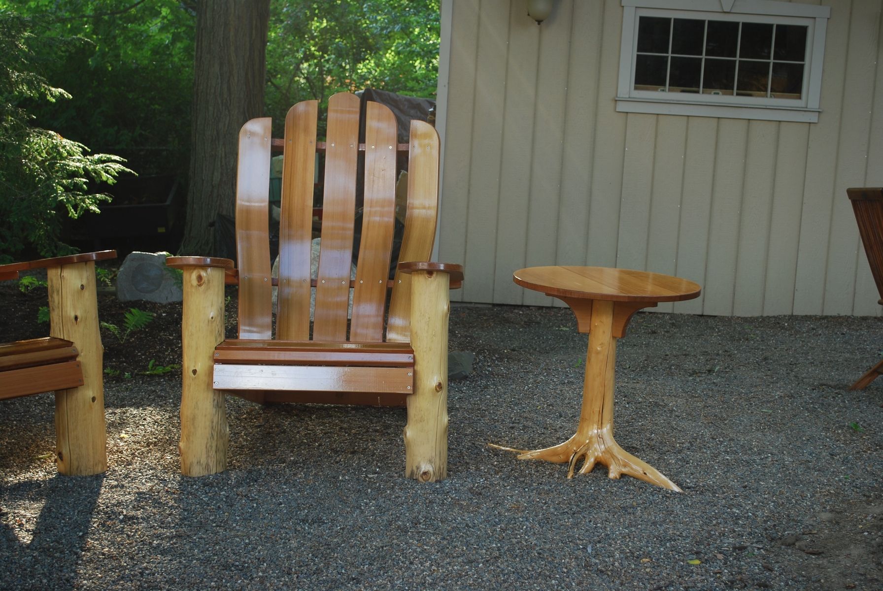 Handmade Custom Adirondack Style End Tables by Larue Woodworking