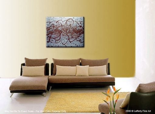 Custom Made Silver Palette Knife Painting, Original Abstract Art, Bronze Large Painting, By Lafferty - 24x30