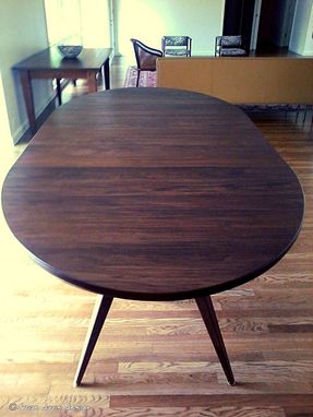Custom Made Solid Walnut Tripod Oval Expanding Dining Table