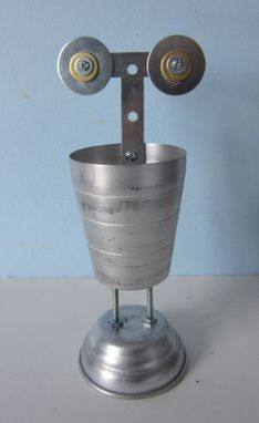 Custom Made Planter - Reboot Robot Planter Made From A Martini Shaker With Cactus