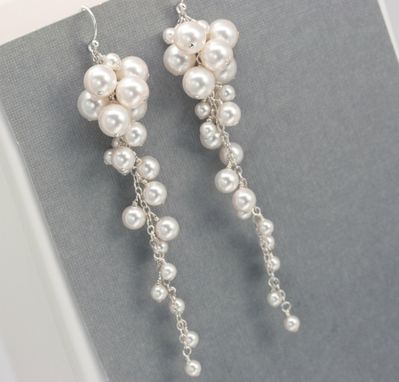 Hand Made Long Pearl Cer Earrings To Order From Long Pearl Cer Earrings