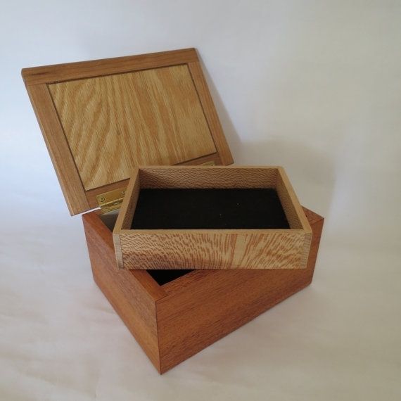 Custom Made Small Wooden Box From Mahogany, Cherry, Sapele, Sycamore ...