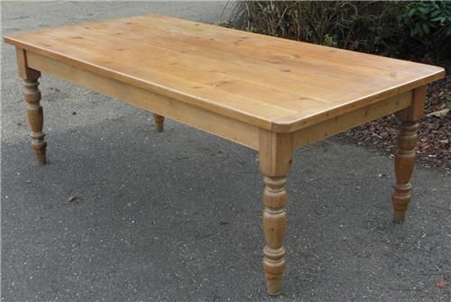 Custom Made Knotty Pine Farmhouse Table