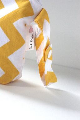Custom Made Large Gusseted Messy Bags (Snack Bags) - Yellow Chevron