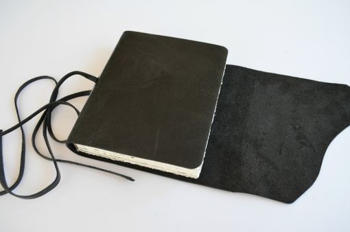 Custom Made Custom Handmade To Order Bound Black Leather Journal Diary Notebook