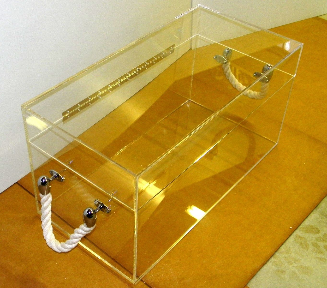 Handmade The Lucite Trunk Beautiful 3/8" Thick Acrylic, Hand Crafted