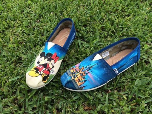 Custom Made Mickey And Minnie Disney Castle Toms